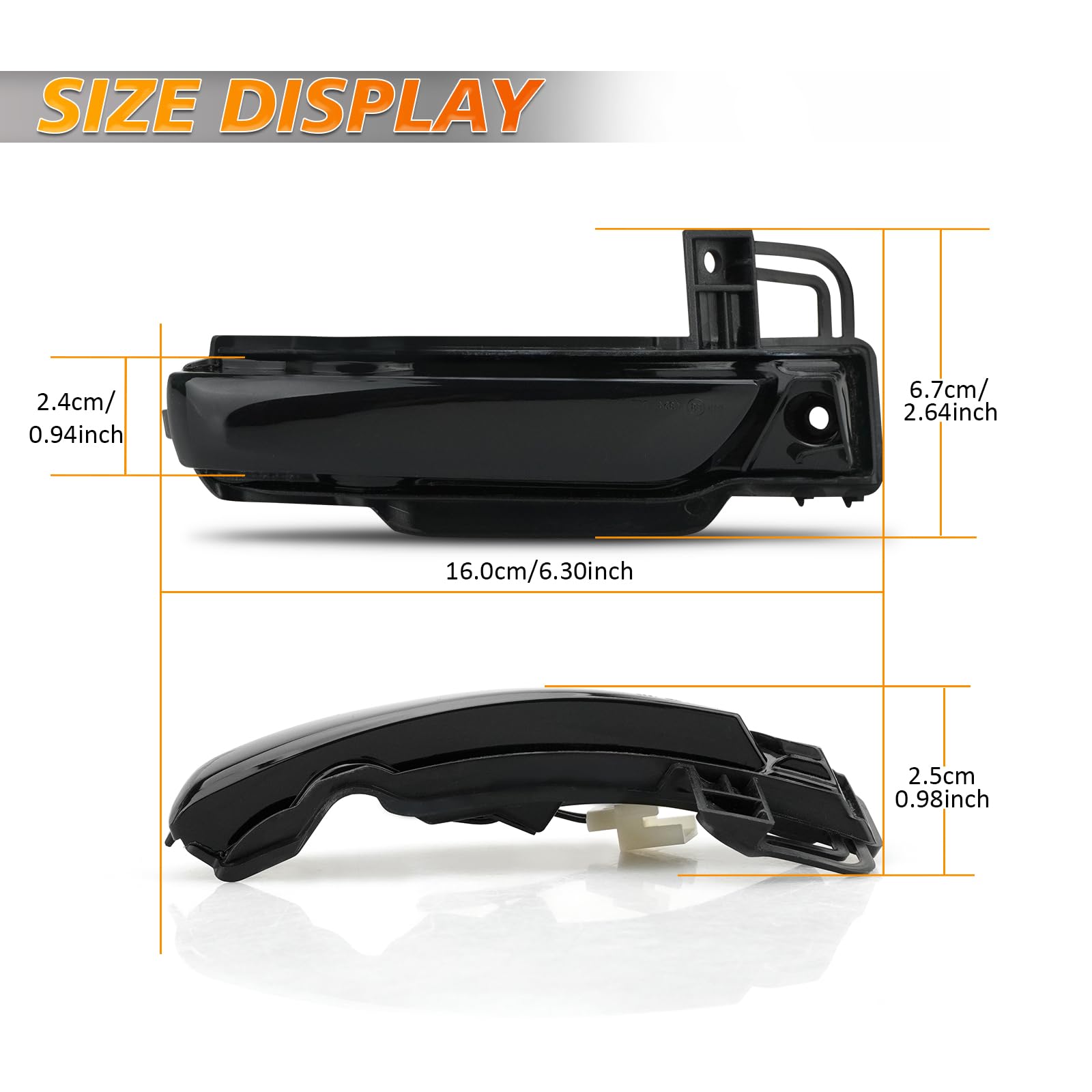 D-Lumina 2 pezzi luci LED per indicatori di direzione dinamici per specchietto laterale, indicatori di direzione sequenziali, Compatibile con Jeep grand cherokee 2011-2020