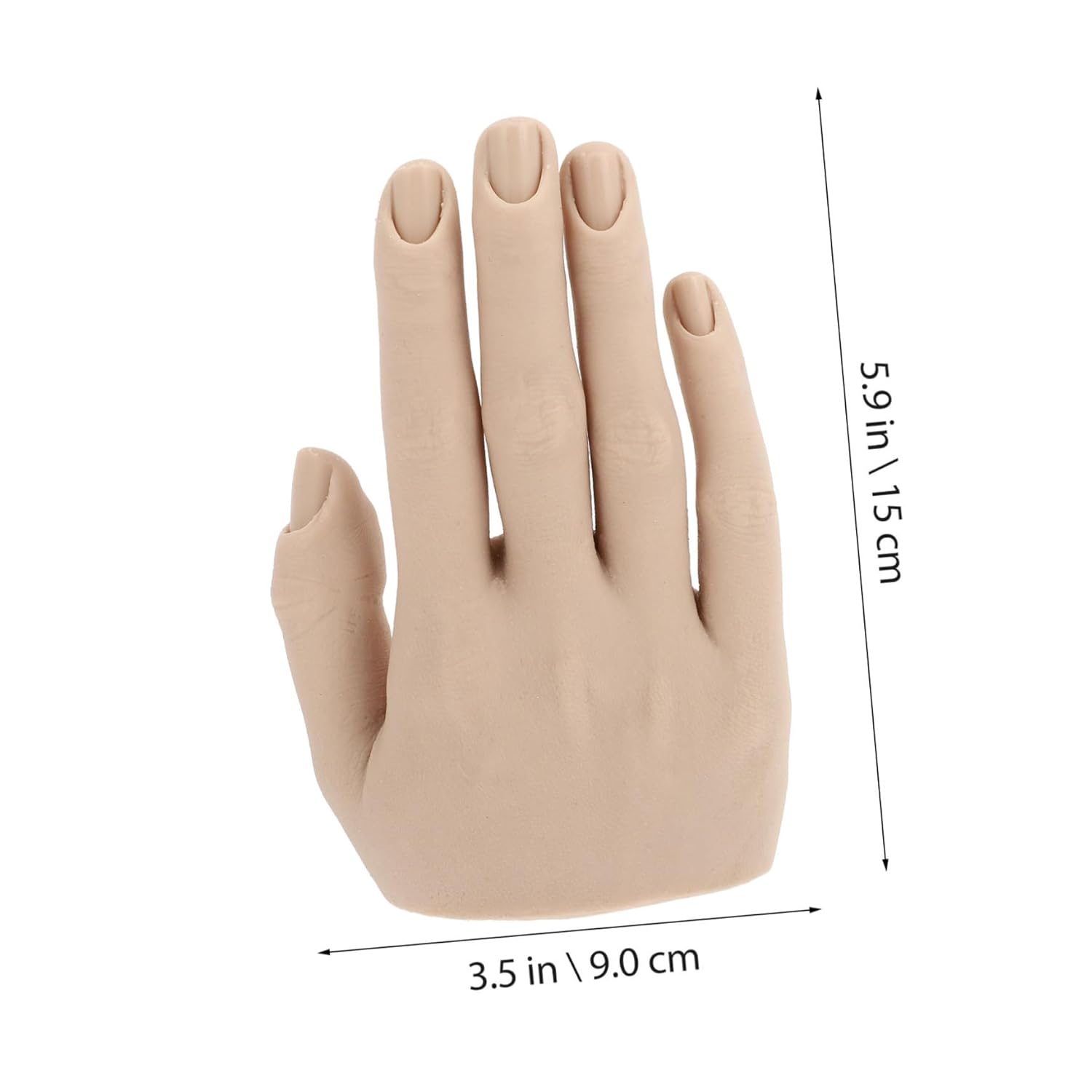 NOLITOY Nail Art Supplies Fake Hand Manicure Prosthetic Nail Training Hand Kit