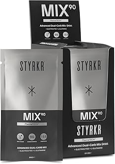 – Energy Powder Drink Mix by Styrkr - Pack of 12 Energy Powder Sachets for Cycling & Running - Approved by Endurance Atheletes - 90g of Carbs via Advanced Dual-Carb Formulation - MIX90 12x Pack