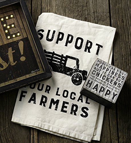 Primitives-by-Kathy-Kitchen-Towel-Support-Your-Local-Farmers-Small Primitives by Kathy Kitchen Towel Support Your Local Farmers Small