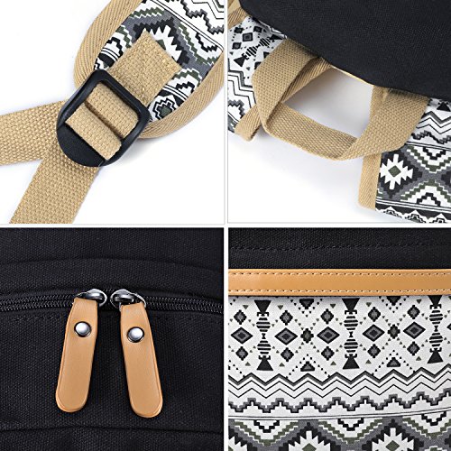 Plambag - Sac à dos en toile Sac d'école Sac porté...