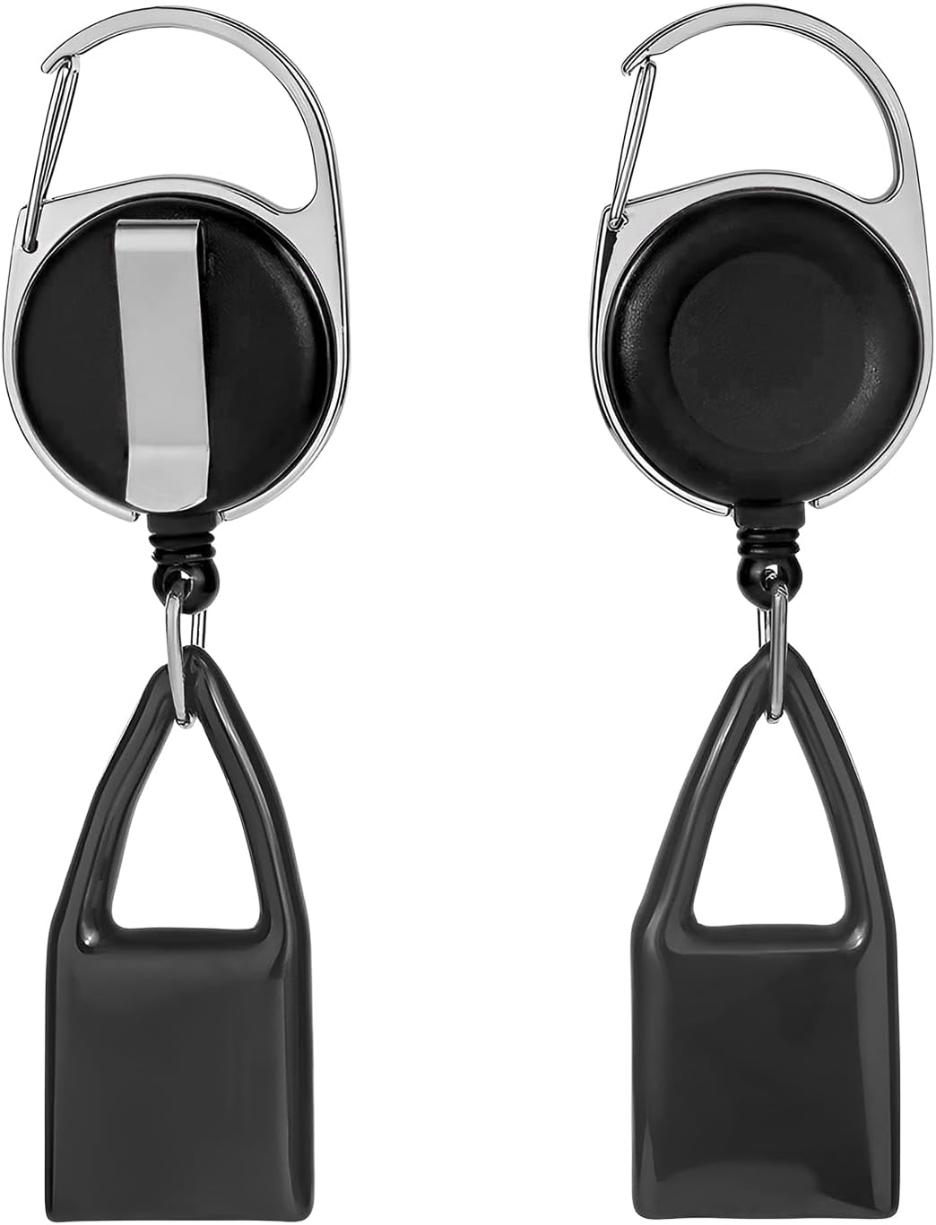 2 PCS Retractable Lighter Leash, Anti-Lost Pants Lighter Clip Protective Cover, Portable Keychain Lighters Holder for Camping Fishing Hiking, Car Accessories (Black)