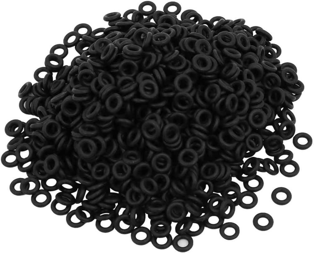O Rings Sealing Gasket Rubber Ring,6mm OD 3mm ID 1.5mm Width, Metric Buna-N Sealing Gasket, Pack of 1000(Juntas tóricas de Caucho de nitrilo, 6 mm DE 3 mm ID 1,5 mm de Ancho, ju