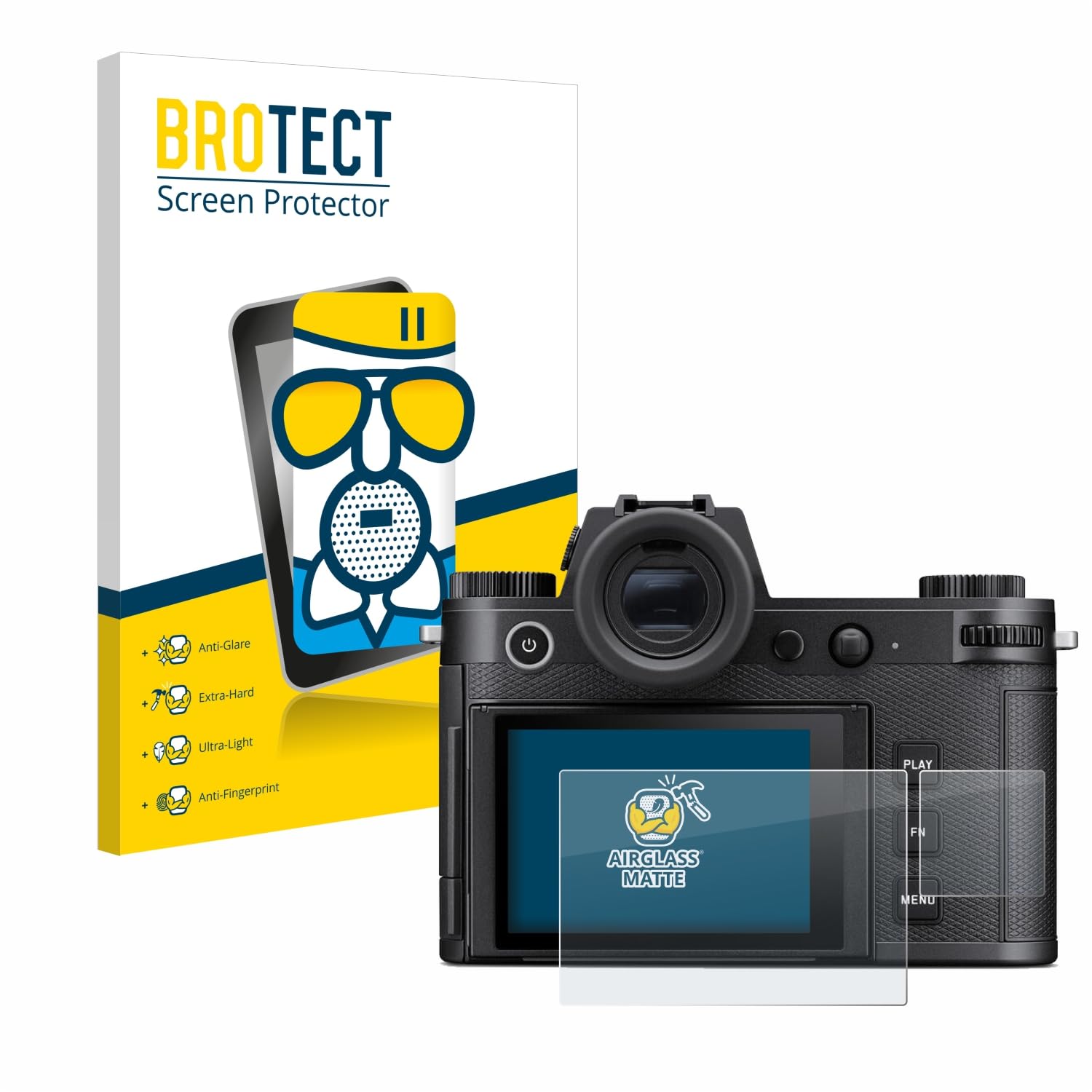 brotect Anti-Glare Glass Screen Protector Matte for Leica SL3 (Display + top plate display) - Anti-Scratch 9H Protection Film