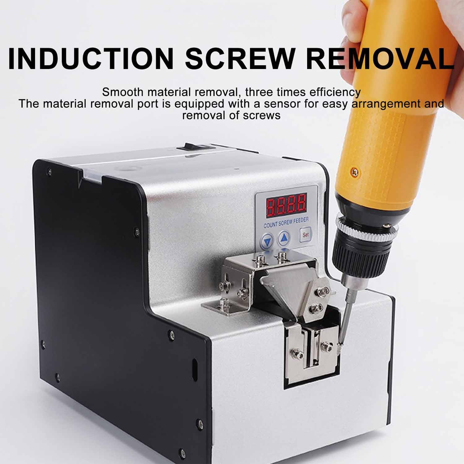 Máquina alimentadora automática de tornillos para producción industrial, capacidad de 500 cc, asas de tornillos M1.0 a M5.0 de hasta 20 mm de longitud
