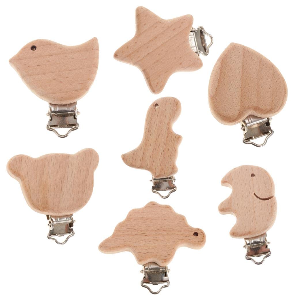 BNF Baby Teething Toy Wooden Teether Animal Pacifier Clip Bird | Baby | Feeding | Pacifier Clips & Cases-image-12