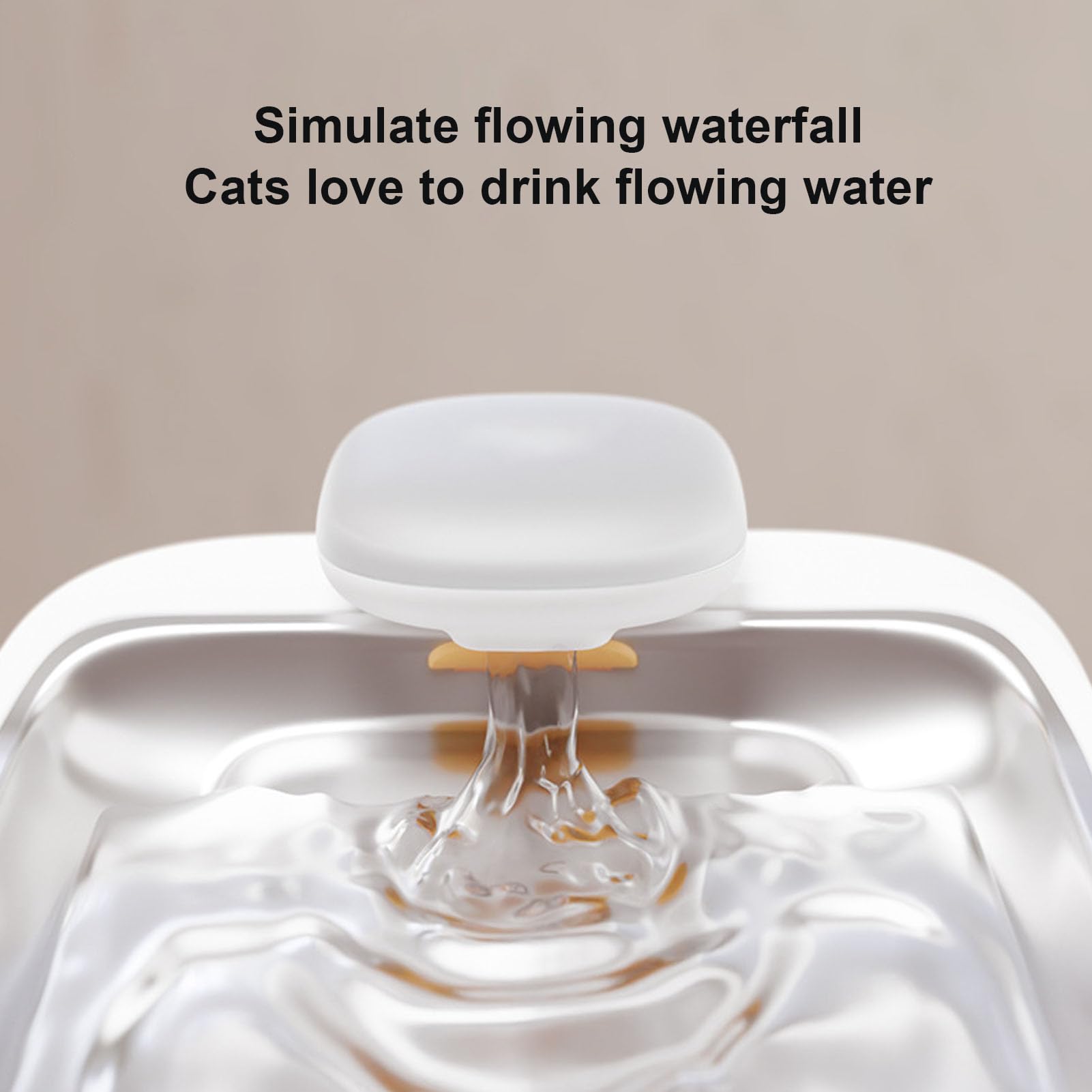 Pssopp Fuente de Agua para Gatos Dispensador de Agua Inteligente para Mascotas de Acero Inoxidable con Bomba Inalámbrica Gran Capacidad Tazón para Beber de Flujo Suave y Silencioso para Gatos Perros