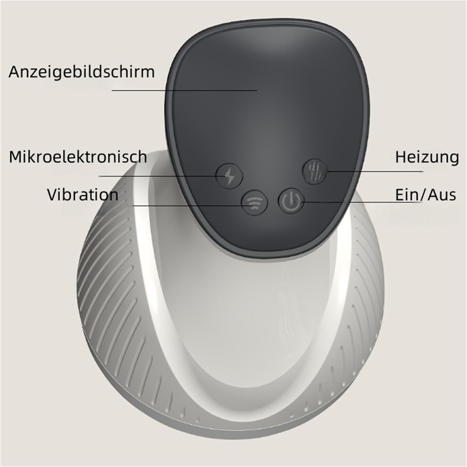 Gua-Schockwellen-Massagegerät - Ihr Begleiter für Schmerzlinderung zu Hause und unterwegs Mini Massagegerät mit Vibrations und Heizfunktion für Nacken, Rücken, Füße und Hände