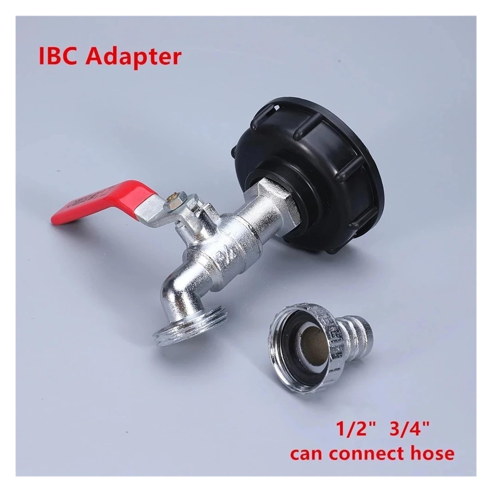 Adapter do kranu do zbiornika IBC, grube złącze gwintowane 1/2" 3/4" części zamienne do metalowego i mosiężnego kranu (żółty)