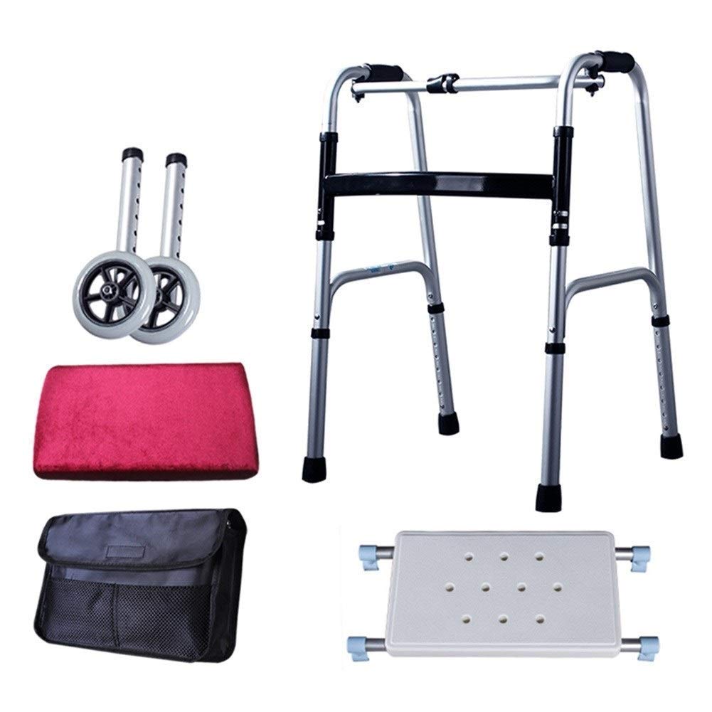 Cestino per deambulatore per anziani, Cestino per deambulatore per anziani regolabile in altezza, Rollator pieghevole portatile per anziani Cestino per deambulatore per anziani, Ad