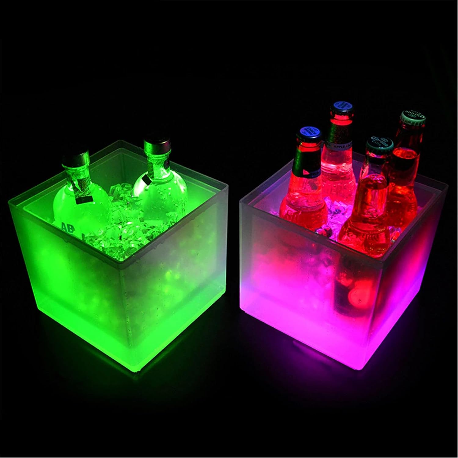 5L Waterproof LED Color Changing Plastic Ice Bucket Bars Nightclubs Light Up Champagne Beer