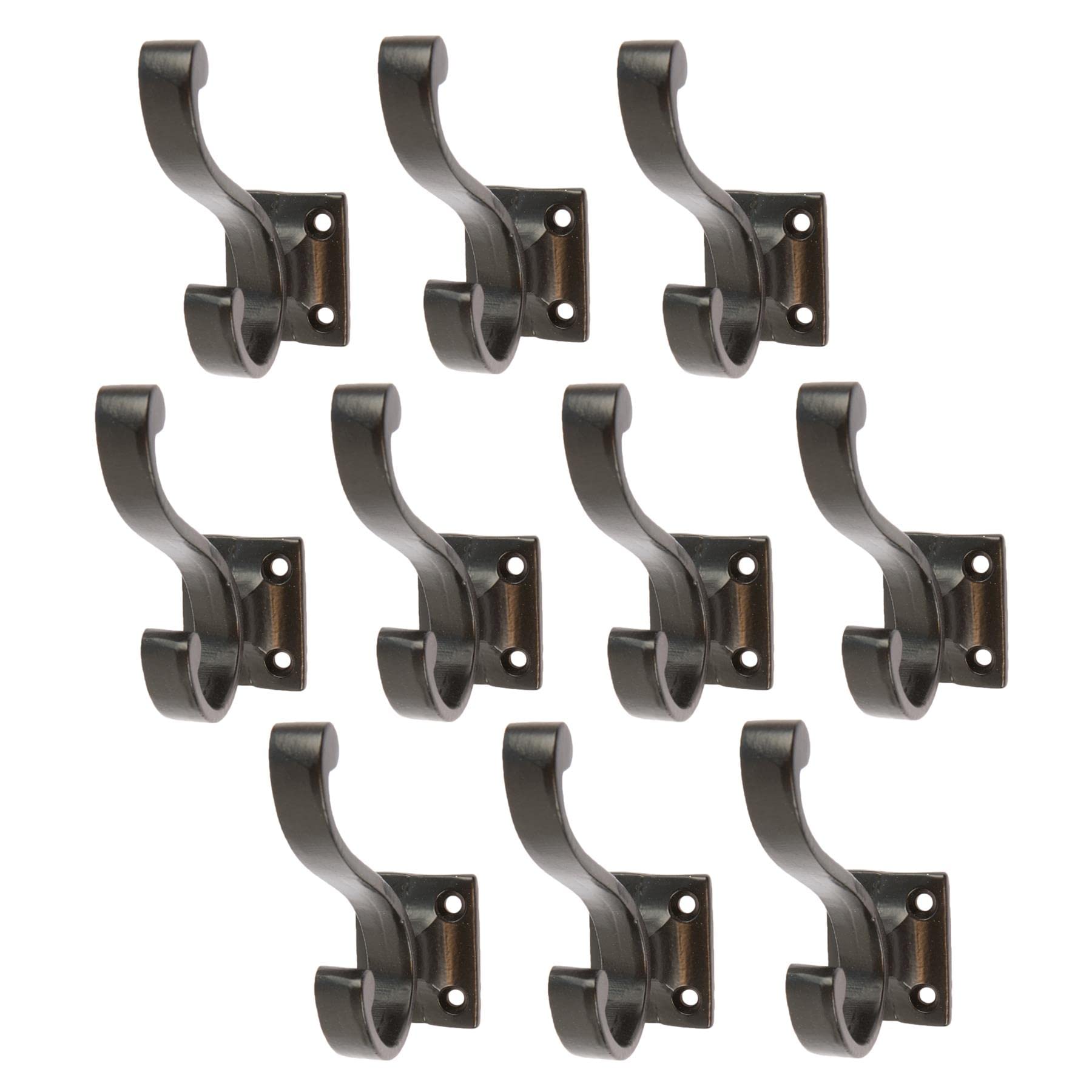 Hammer And Tongs Black - Square Back Hat & Coat Hook - W35mm X H80mm - Pack Of 10
