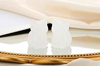 Vista 106 de QINJIEJIE Gato de obsidiana negra, decoración de Halloween, cristales y piedras curativas, estatua de piedra de gatos dormidos, escultura de piedras