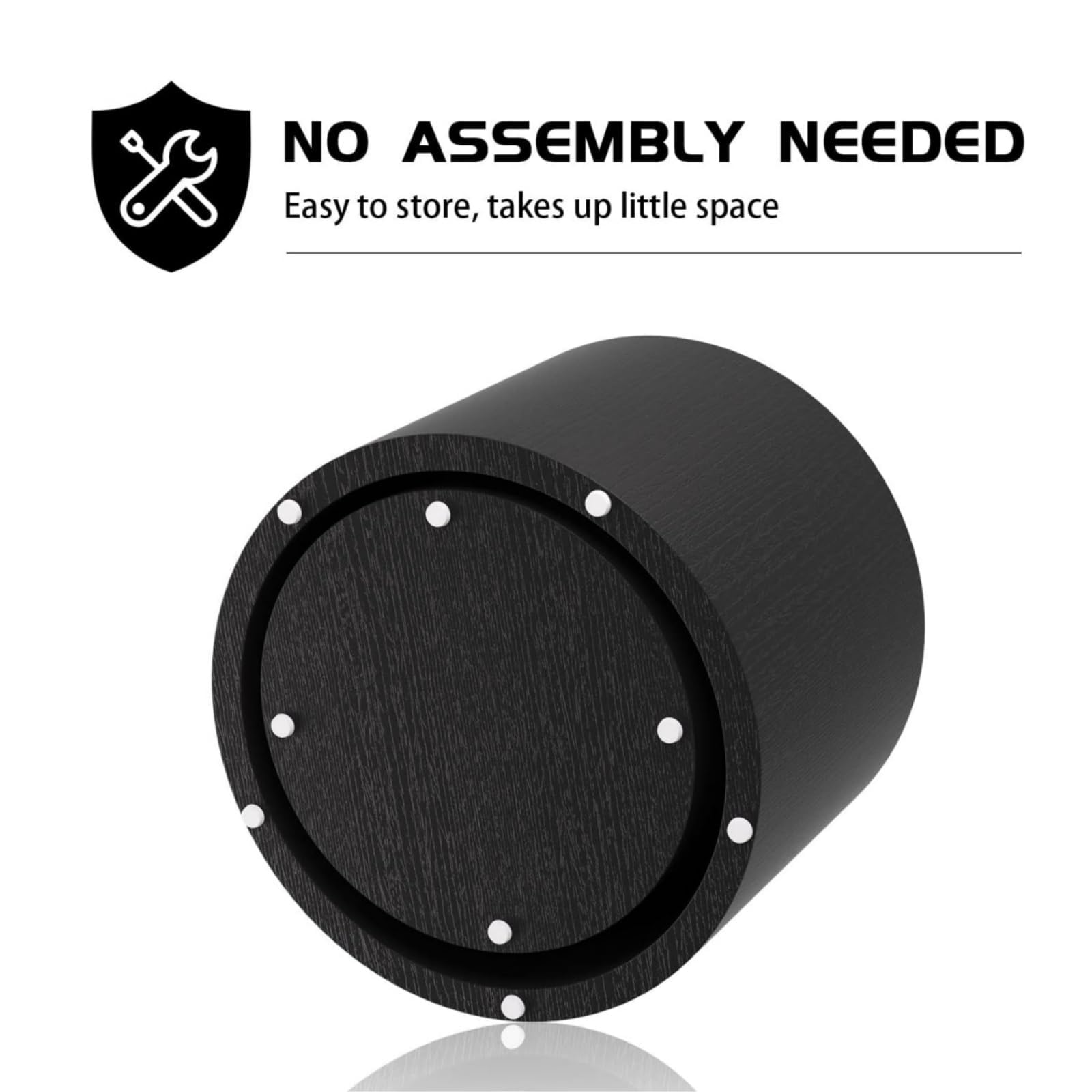 Black Coffee Table, Nesting Coffee Table Set of 1Round Side Table End Table for Living Room, Wood Circle Drum Coffee Table Contemporary Living Room End Table for Small Space Living Room