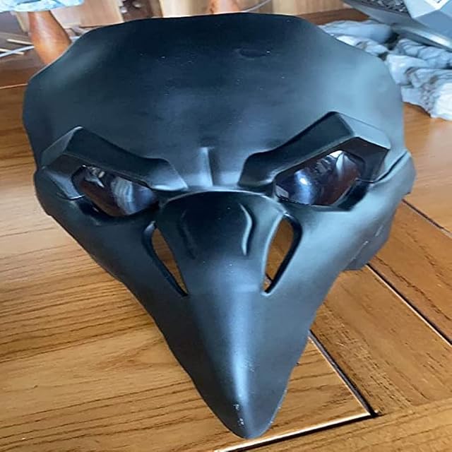 Foto 2 de 5 de damdos Máscara de cuervo para cosplay de OW Crow Reaper Nevermore Skin Plague Doctor Ravens Reaper Adult…