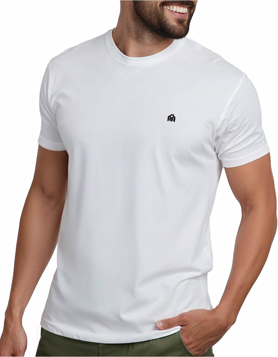 Mens T Shirts Soft Cotton Blend Crew Neck Tee S - 4XL Athletic Fit Plain Casual T-Shirt for Men