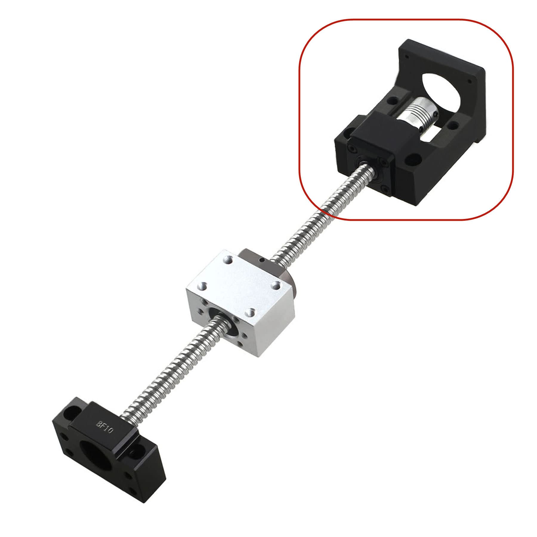 HM10-57 Nema 23 Support en acier pour moteur pas à pas Nema 23 Support de roulement pour vis à billes CNC SFU1204 RM1204 RM1204