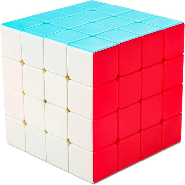 Coolzon Speed Cube 4x4 Stickerless, Smooth Magic Cube Fidget Cube 4x4x4 Speed Puzzle Cube 3D Puzzle Cube Brain Teasers Educational Toy For Kids Adults