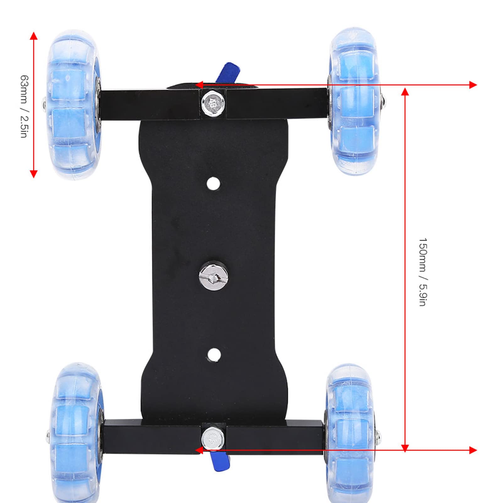 BuyWeek Camera Slider Dolly, 10KG de Charge Professionnel Chariot Rail de Curseur de Caméra de Bureau Mini pour Appareils Photo DLSR, Caméra Vidéo