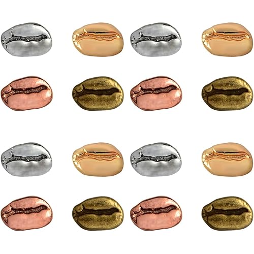 16 Pcs Coffee Bean Breastpin Coffee Bean Pin for Bag Cloth Coffee Shop Work Brooch Coffee Festival