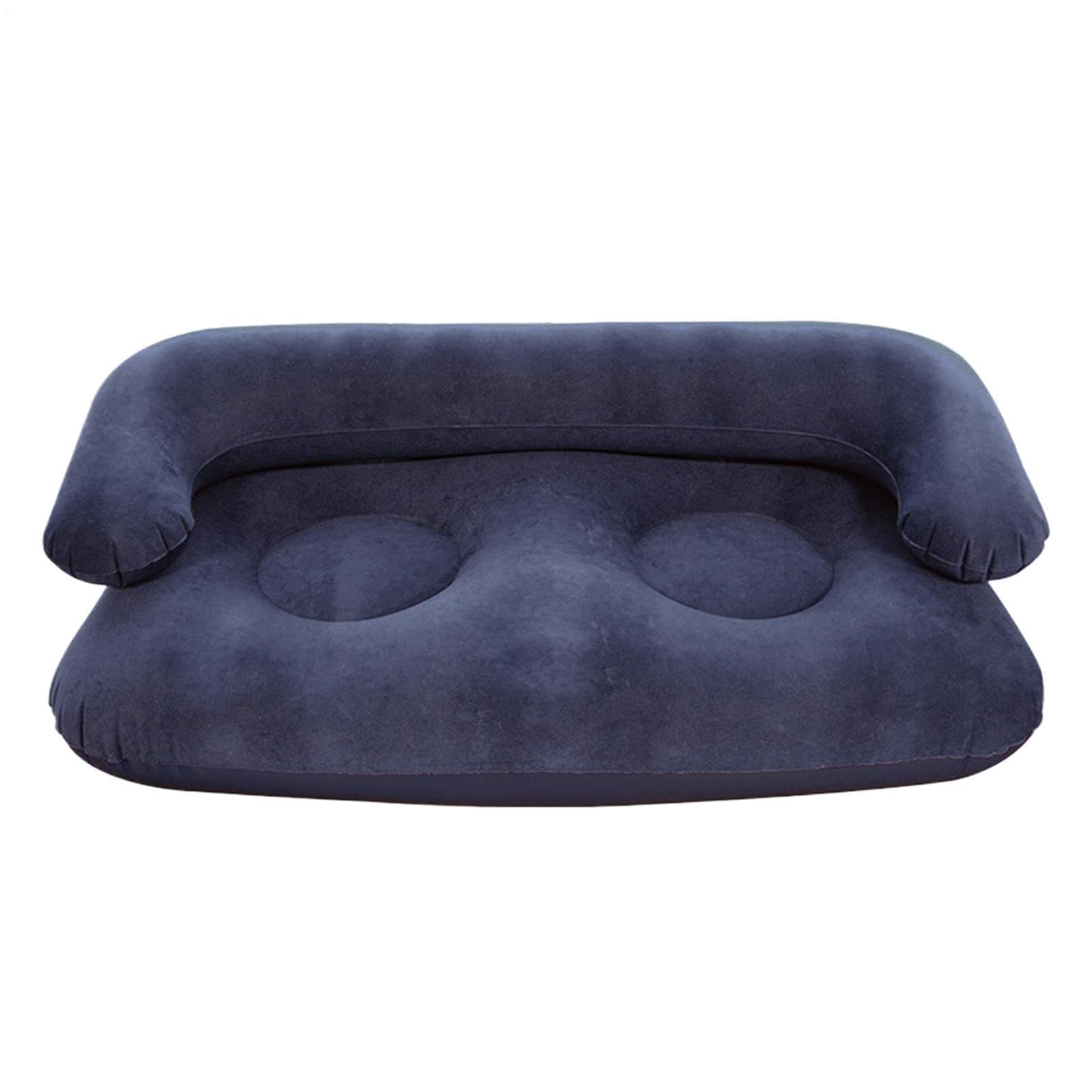 Generisch Camping Sofa | Faltbares, beflocktes, tragbares, Komfortables Sofa mit Armlehne | Aufblasbare Möbel | für Wohnzimmer Schlafzimmer Indoor Filmabend Reise Terrasse Garten Hof