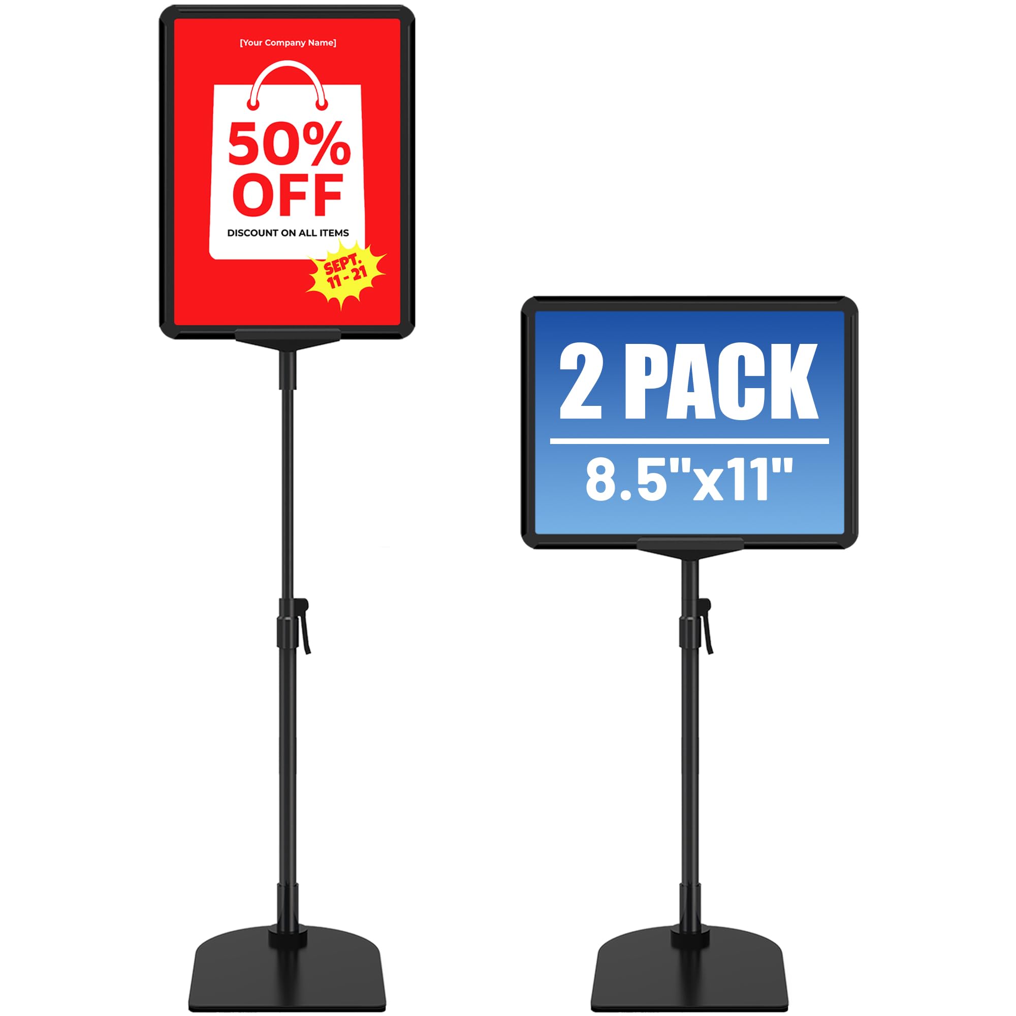 Support de panneau pour dessus de table publicitaire en métal horizontal vertical - 8