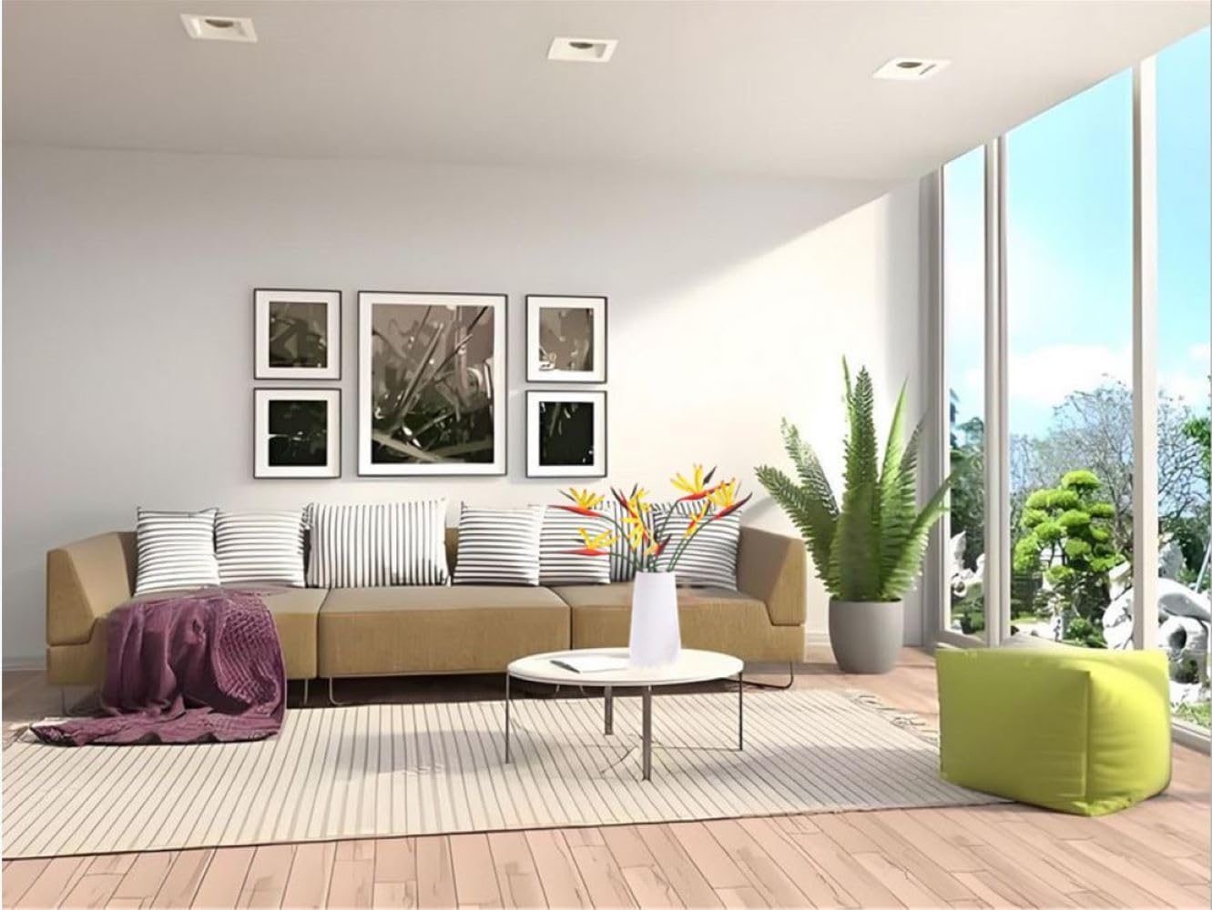 8 Pack 21-1/2 Inch Artificial Flowers Bird of Paradise,Green Plant for Home Garden Decoration Office Verandah Wedding Decorations (Yellow) - Image 6