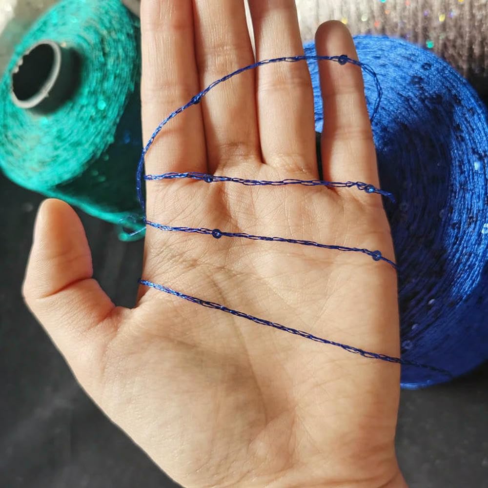 Filato di Paillettes di Seta ghiacciata Estiva da 500 g, Speciale Filato Mercerizzato Fai da Te, Paillettes da 2 mm, Filato per Maglieria a Mano, Filo per Maglieria per Maglioni di Bambole