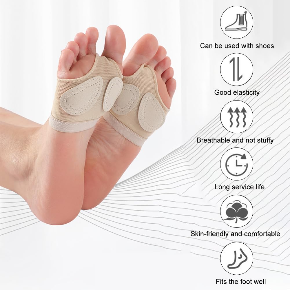 Almohadillas para Danza Transpirables Antideslizantes 2 Pares Tangas de Pie Ballet Calcetines Apoyo Dedo