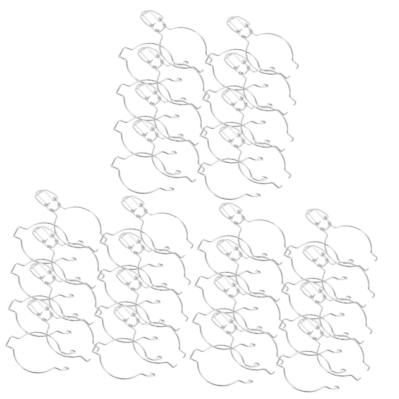 ABOOFAN 30pièces Boucle Métallique De Scellement pour Bocaux Verre Système De Verrouillage par Fil Inoxydable Accessoires Étanches pour Récipients Verre Pratique
