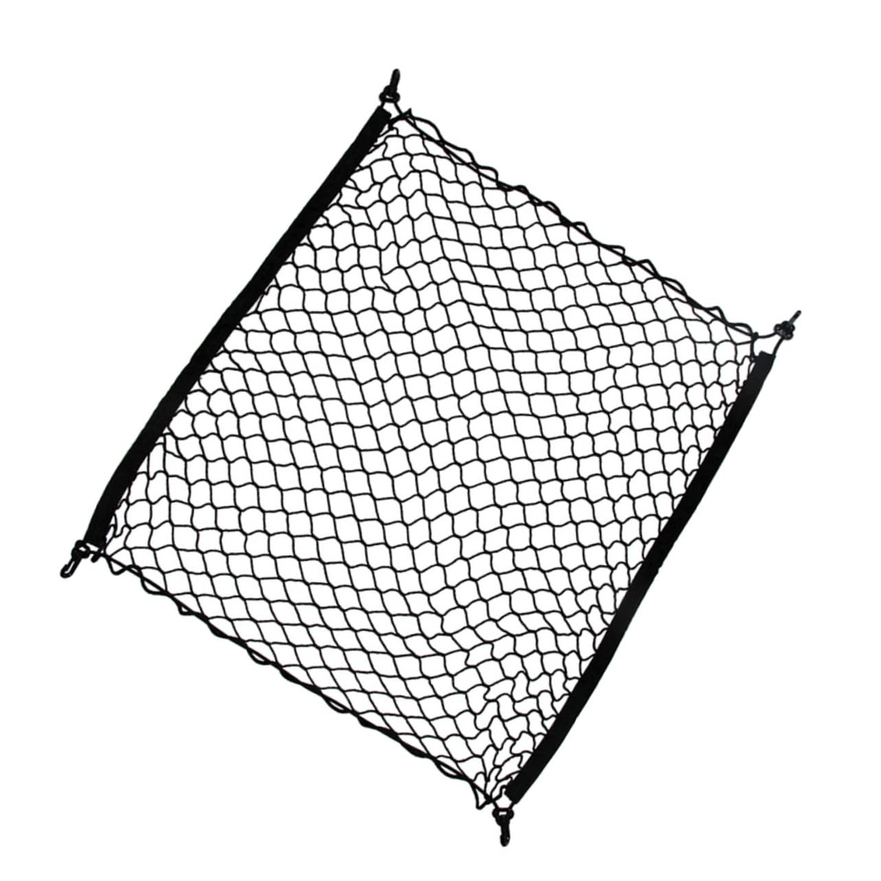 Filet de rangement pour coffre de voiture noir universel avec crochets de fixation