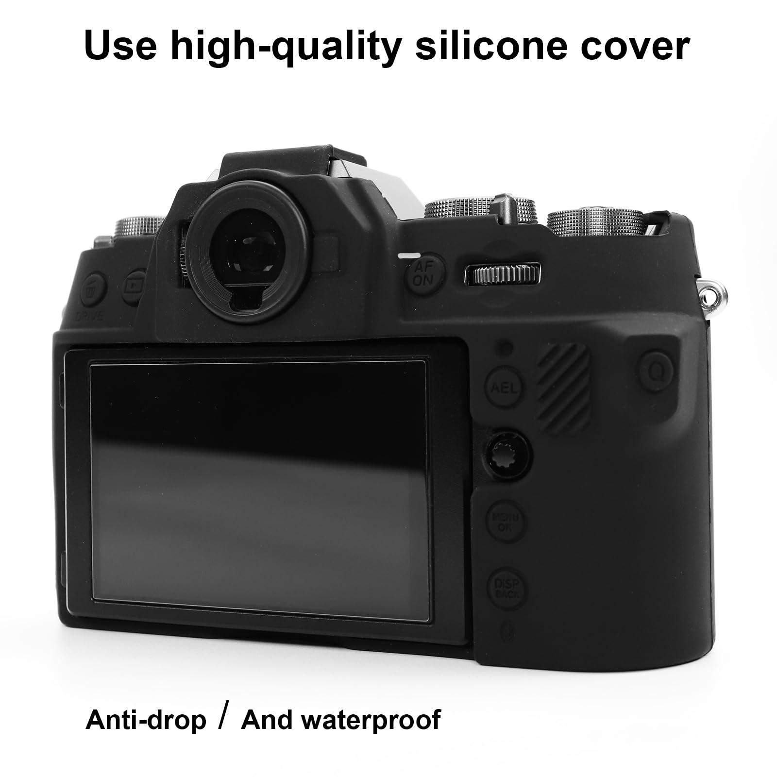 Custodia in silicone per Fujifilm XT50, accessori con 2 pellicole protettive per lo schermo, protezione per obiettivo rimovibile per fotocamera digitale Fujifilm X-T50