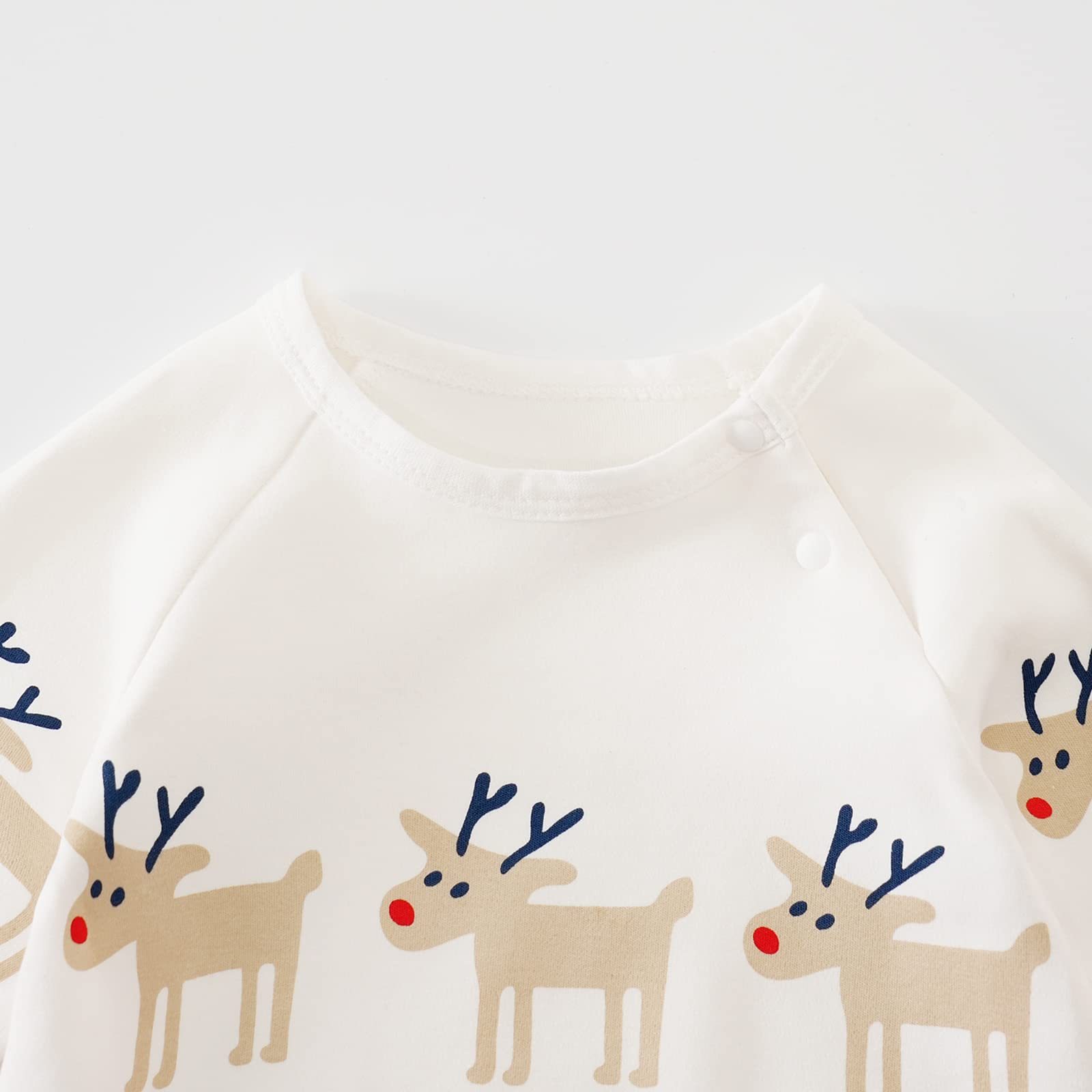 RELABTABY My First Christmas Baby Boy Girl Outfit Newborn Romper Infant Long Sleeve Xmas Santa Onesie Elf Reindeer Clothes (Red, 3-6 Months)