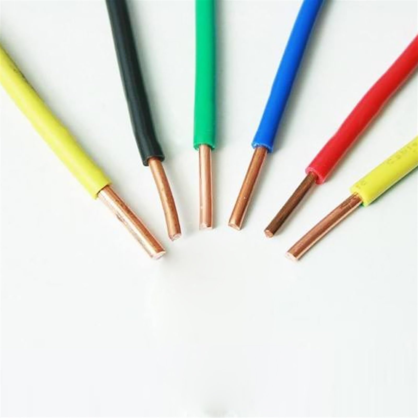 Filo di rame intrecciato flessibile, cavo unipolare solido senza ossigeno, isolato multicolore, varie misure (giallo, 5 metri 14 AWG 2,5 mm2)