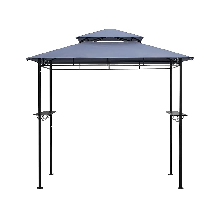 Buy DikaSun BBQ Grill Gazebo 8 x 4 Barbecue Canopy Double Tiered Outdoor BBQ Grill Tent with