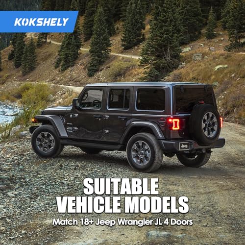 Image of Left Driver Heavy Duty Side Roll Bar Metal Storage Box Molle Panels Compatible With 2018-2025 Wrangler JL JLU 4 Doors|No Drilling|Easy Installation|Not Compatible With Soft Top