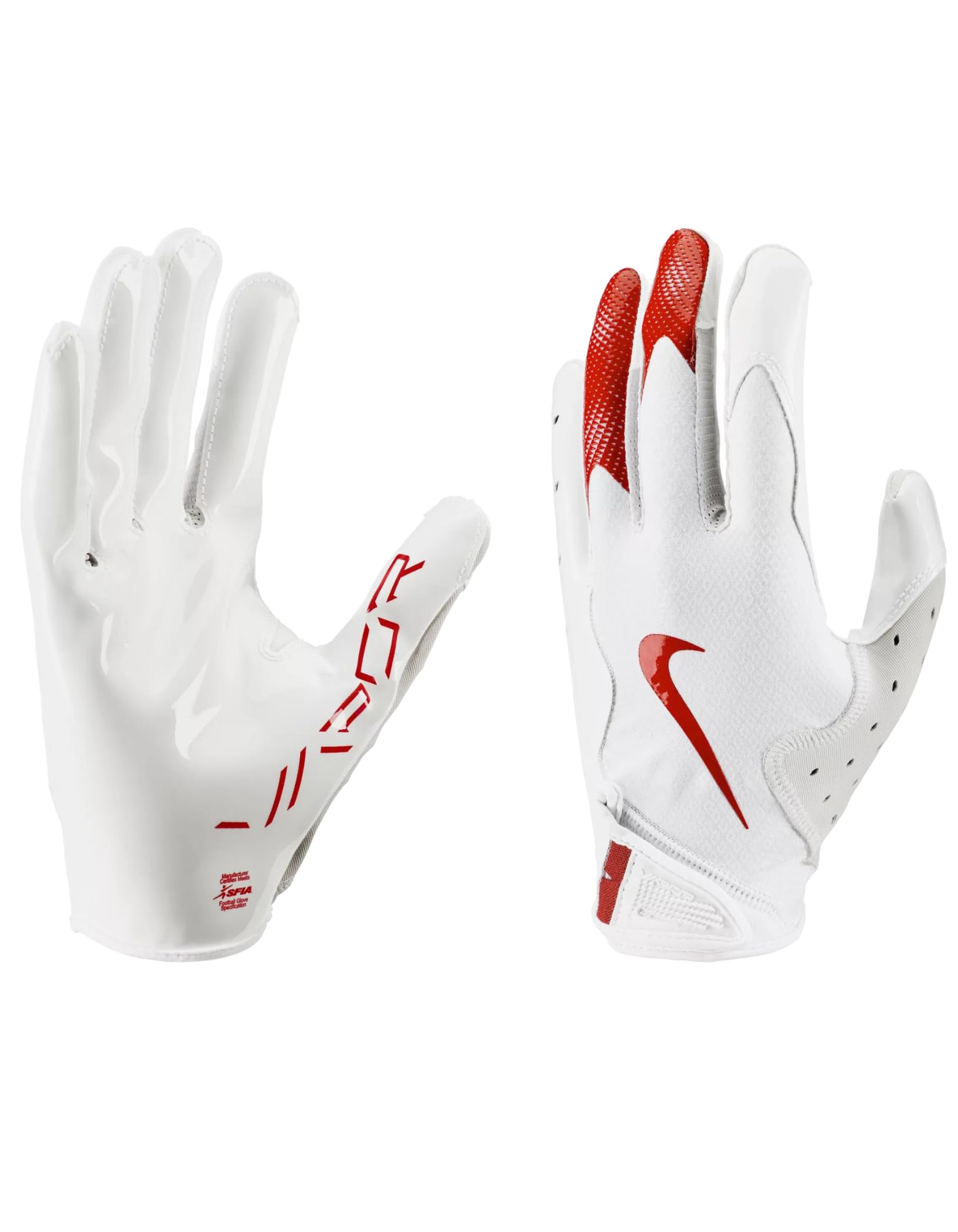 Nike Vapor Jet 8.0 Football Gloves White | White | Red XXX-Large