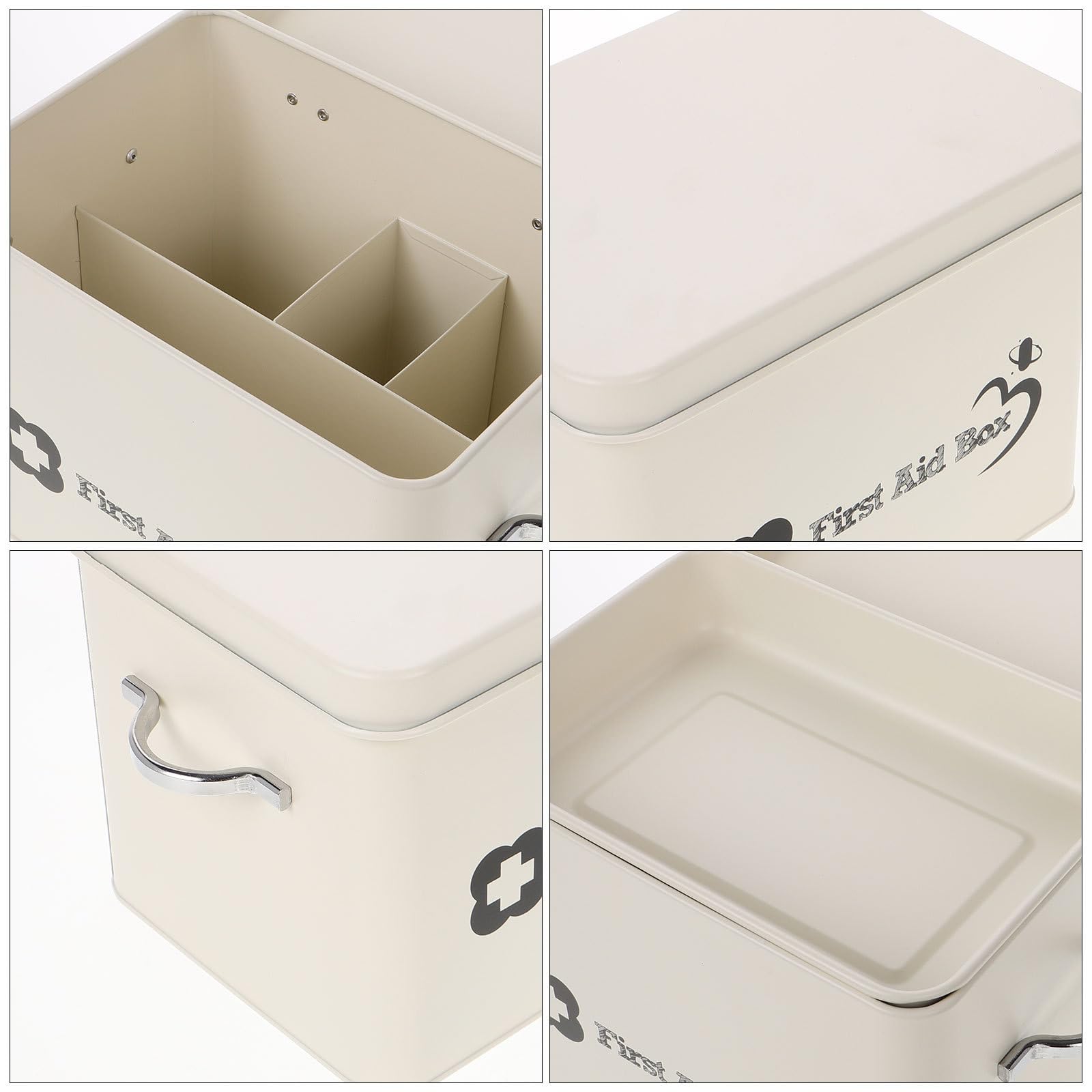 Beaupretty Caja Botiquín de Primeros Auxilios Pequeña, Diseño Multilayer y Acero Inoxidable, Almacenamiento Ligero para Uso en Casa y Actividades al Aire Libre