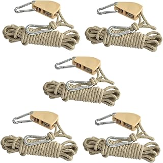 BESTOYARD 5 Pçs Tenda Polia Corda Barracas De Acampamento Luz Mochila Ao Ar Livre Tenda Tenda Cabo Tenda Pesos Luzes Da Barraca Plástico Reforçado Corda De Acampamento Mochila Corda Tenda