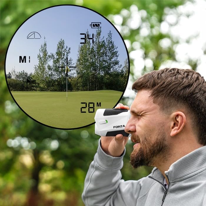 FORZA Télémètre de golf avec vibration de verrouillage de drapeau, portée de 914 m, support magnétique, charge USB-C et résistant à l'eau – Appareil de mesure de distance de précision pour golfeurs