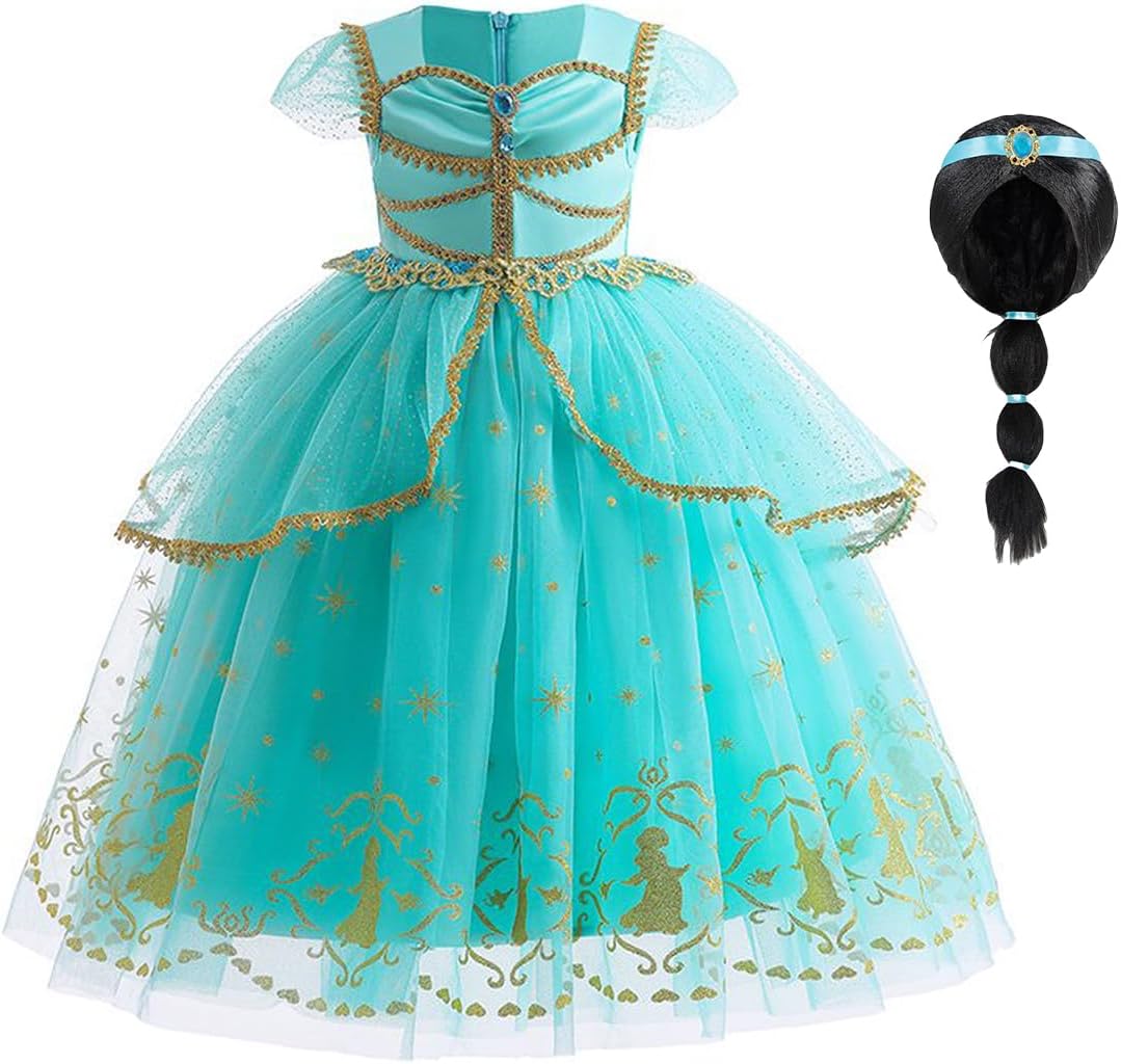 Girls Princess Aurora Costume Dress Pink Sleeping Beauty Outfits Dress up Clothes for Party Birthday