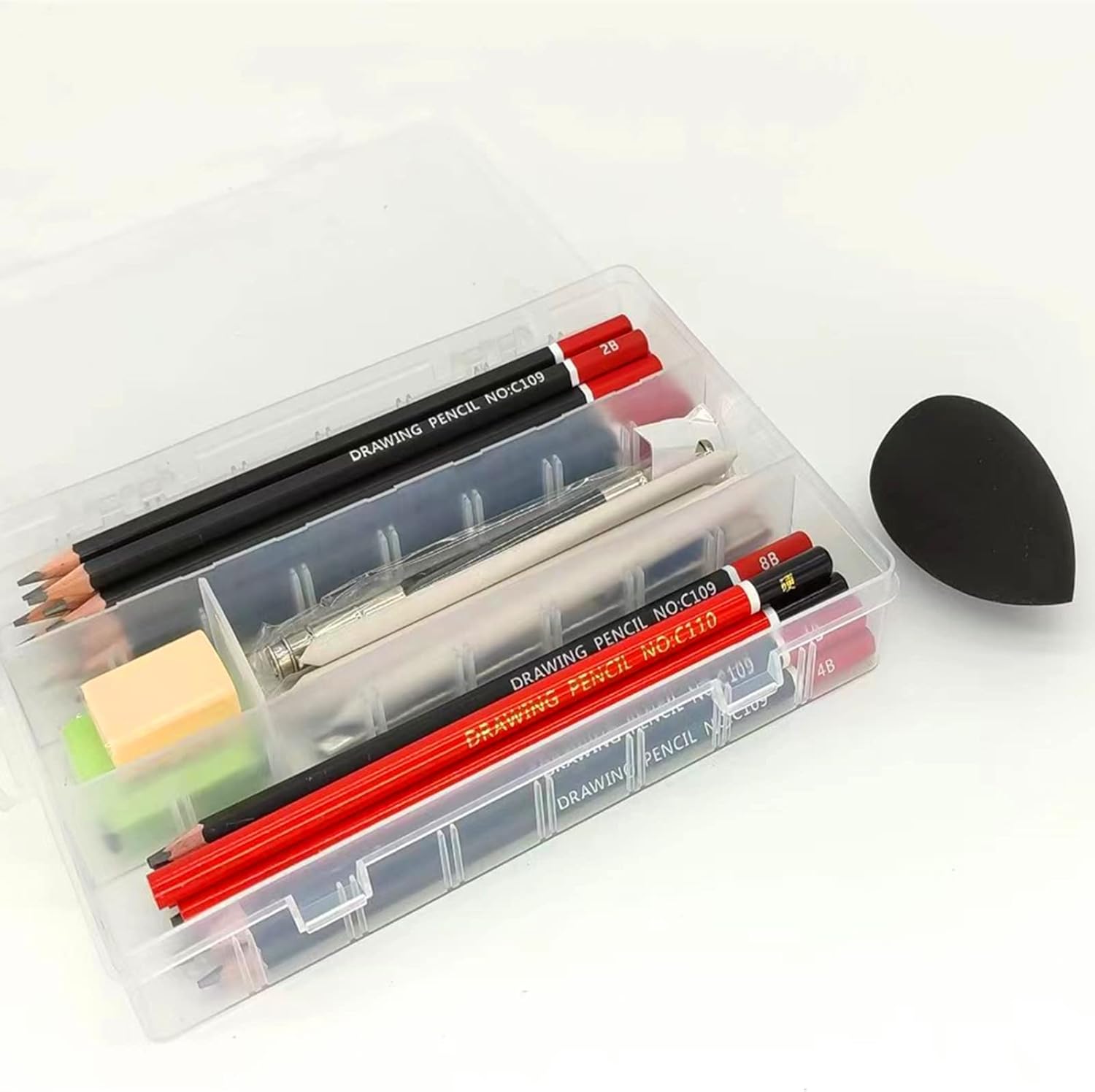 Art set 31 Piece, Basics Drawing pencil supplies, Artist Sketching Pencil kit: Includes Pencils, Charcoal Pencils, Erasers and Sharpener etc.suitable for painting Beginners.