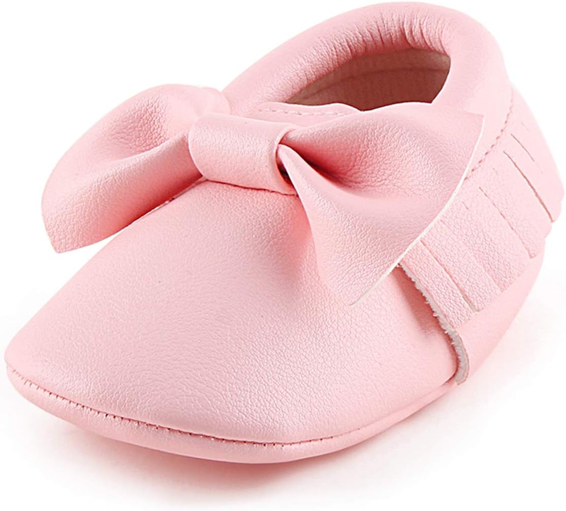 OOSAKUInfant Toddler Baby Soft Sole PU Leather Bowknots Shoes