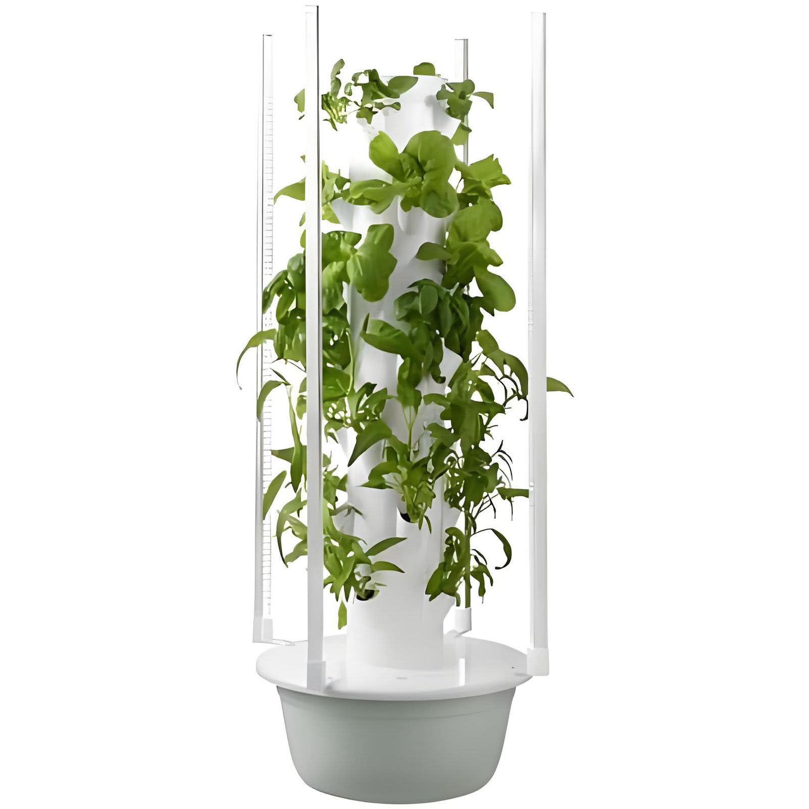 Torre de Cultivo hidropónico Vertical aeropónico para Frutas y Verduras, Kit de Cultivo hidropónico para jardín con depósito de Agua y Bomba WithLight-20.5 * 41.3in