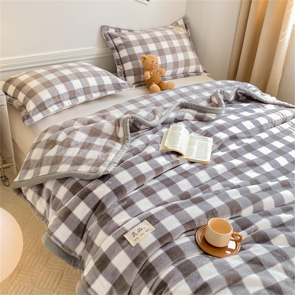 FANSU Coperta Plaid in Pile di Flanella, Microfibra Morbido Durevole e Caldo 3D Gatto Stampa Peluche Matrimoniale Coperte Copriletti per Letto Divano