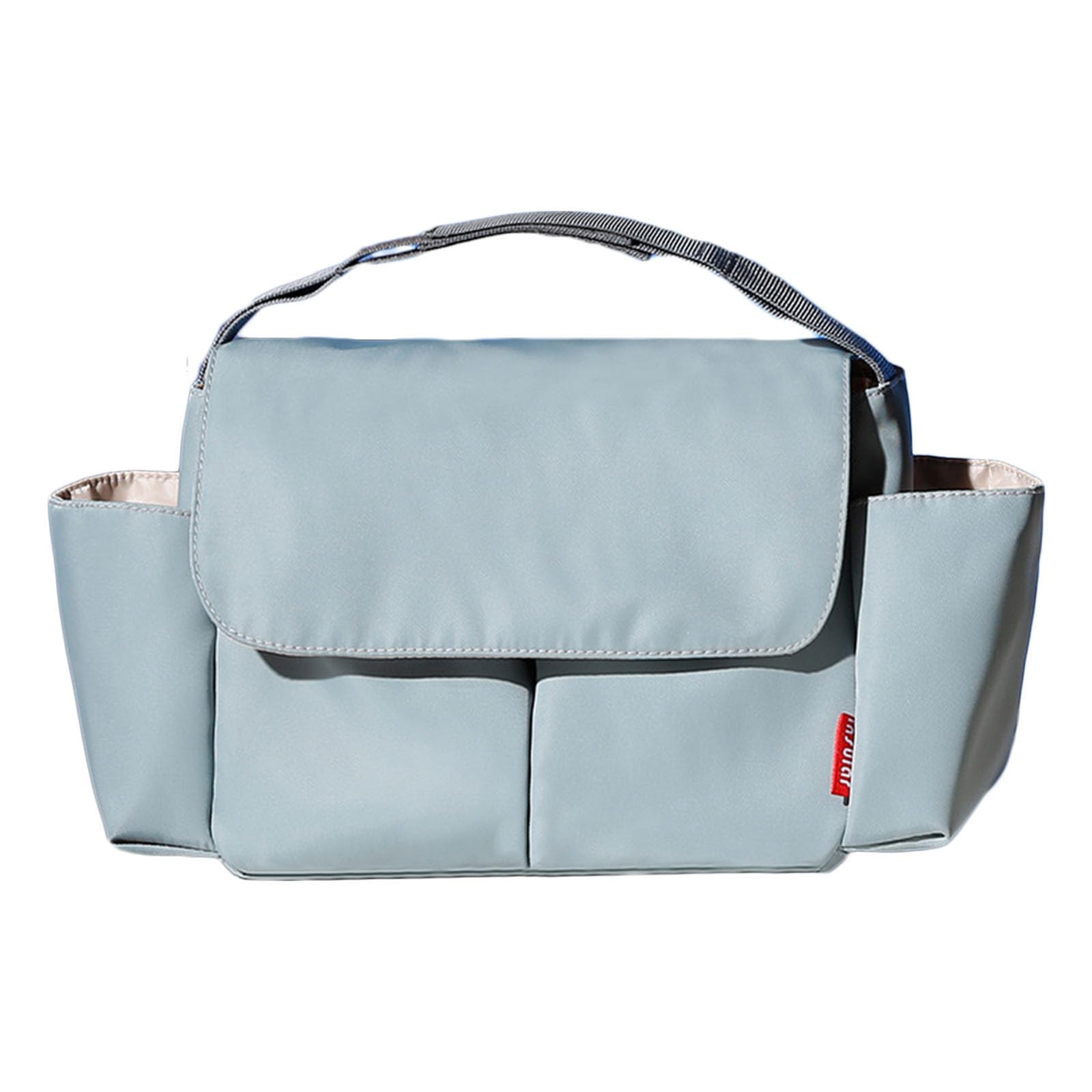 Hiseng Pram Bag Pram Accessories Waterproof Buggy Organiser, Universal Pram Organiser Multifunctional Buggy Bag, Pram Organiser Bag for Diaper Storage, Baby Bottle & Toys (Light Blue,36x17x12cm)