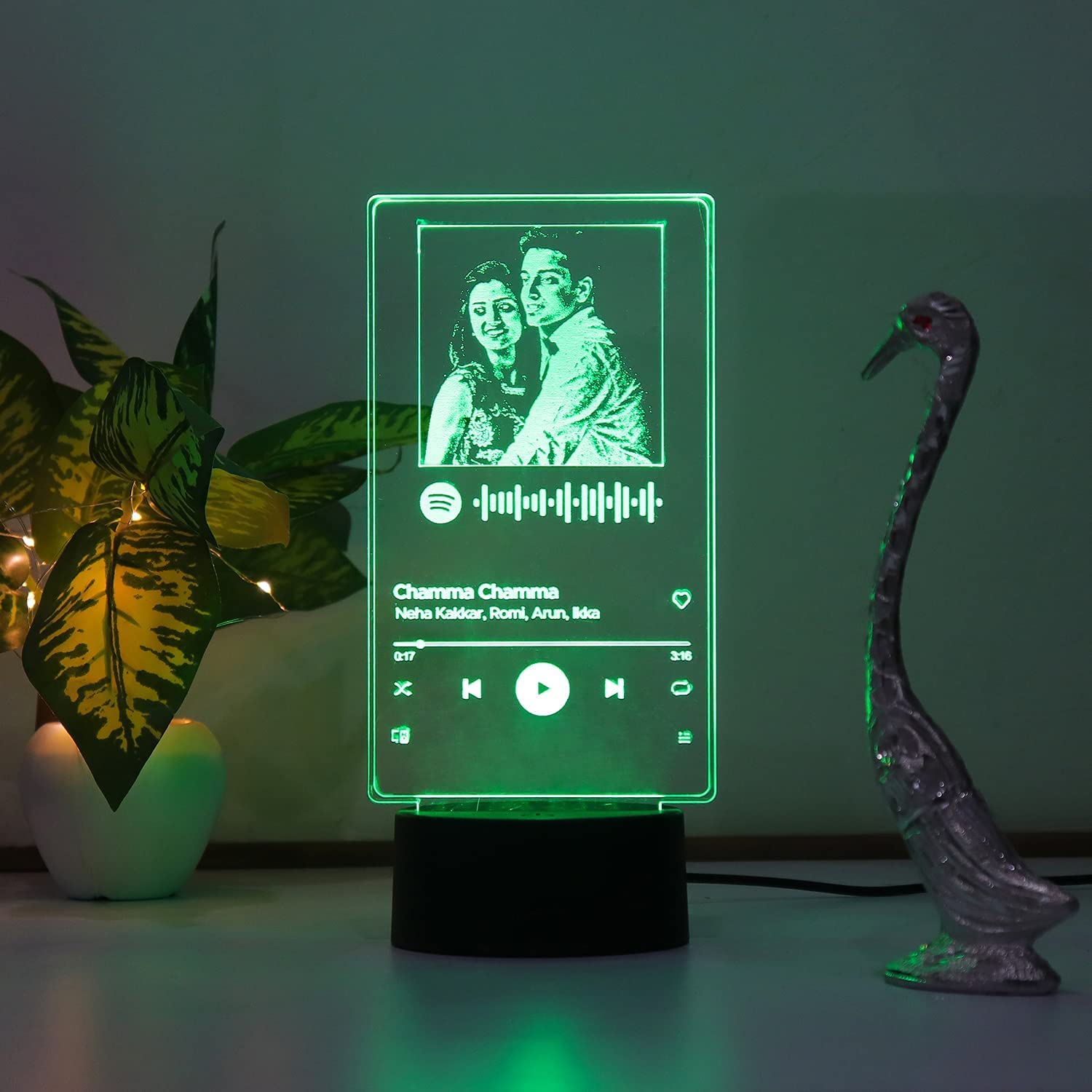 StarLaser Spotify Music Plaque Acrylic lamp Customized with Photo and Song Gift for Birthday Anniversary Valentine Day & Loveable Person