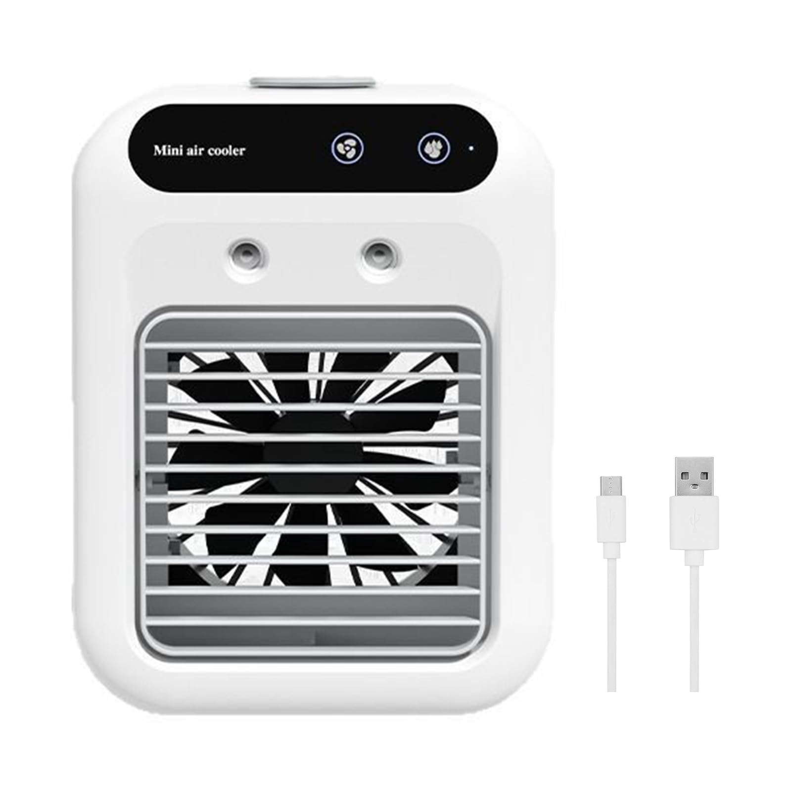 Portable Air Conditioner 4-IN-1 Portable Ac Units for Rooms Cooling Fan with 2 Cool Mist Speeds 500ML Mini