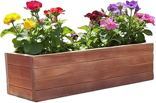Handmade Cedar Wood Planter Box – Custom Small Indoor Outdoor Window Her...