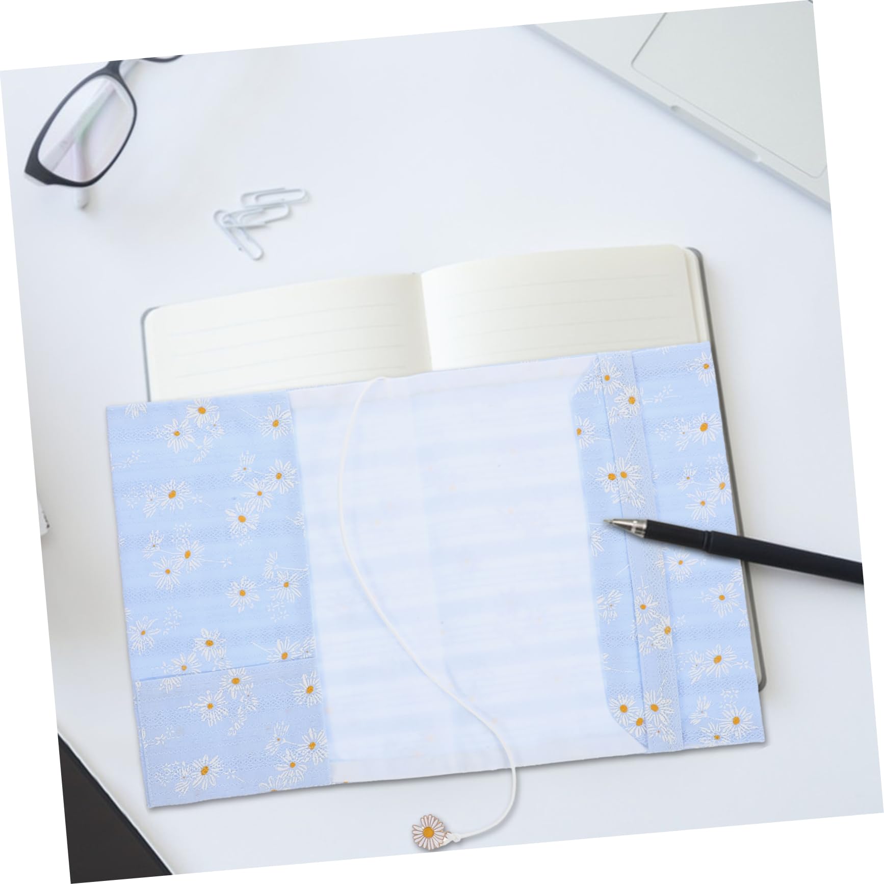 NUOBESTY 4pezzi Copertura Protettiva Per Libri Tessuto Copertina Decorativa Per Protezione Elegante Per Libri e Quaderni Adatta Per Uso Quotidiano e Eventi Speciali Design Girasole